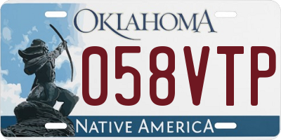OK license plate 058VTP