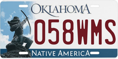 OK license plate 058WMS