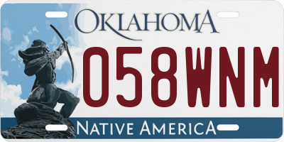 OK license plate 058WNM