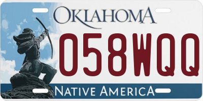 OK license plate 058WQQ