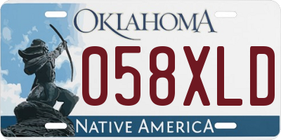 OK license plate 058XLD