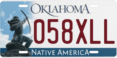OK license plate 058XLL