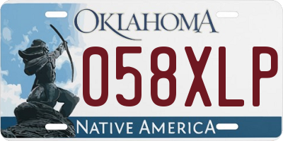 OK license plate 058XLP