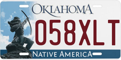 OK license plate 058XLT