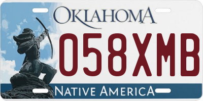 OK license plate 058XMB
