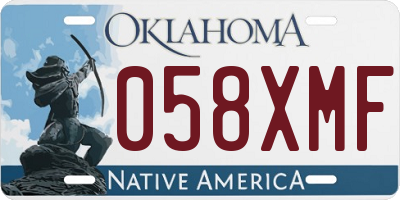 OK license plate 058XMF