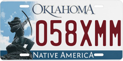 OK license plate 058XMM