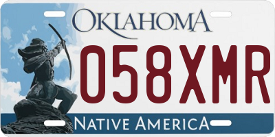 OK license plate 058XMR
