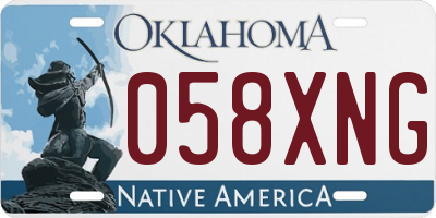 OK license plate 058XNG