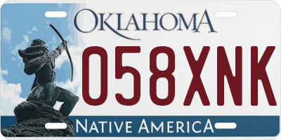OK license plate 058XNK