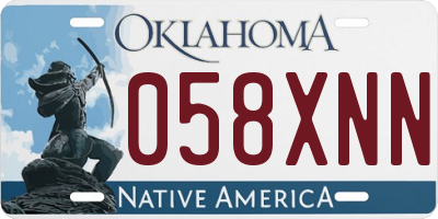 OK license plate 058XNN