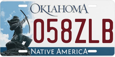 OK license plate 058ZLB
