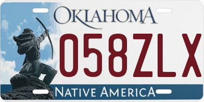 OK license plate 058ZLX