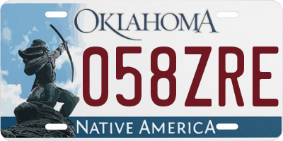 OK license plate 058ZRE