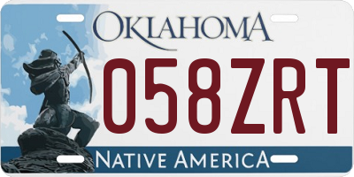 OK license plate 058ZRT