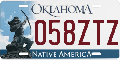 OK license plate 058ZTZ
