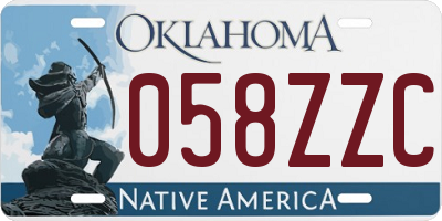 OK license plate 058ZZC