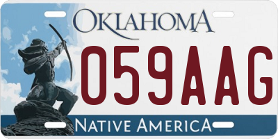 OK license plate 059AAG