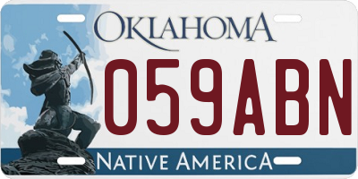 OK license plate 059ABN