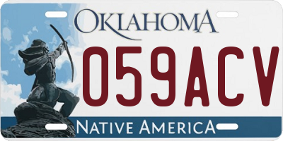 OK license plate 059ACV