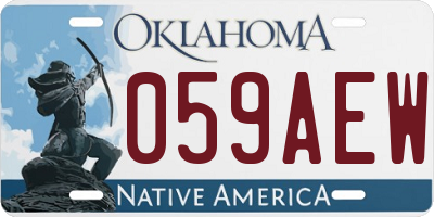 OK license plate 059AEW