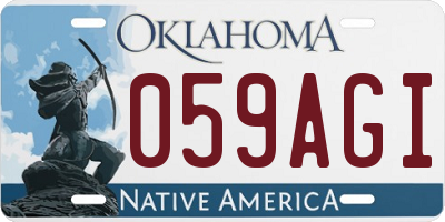 OK license plate 059AGI