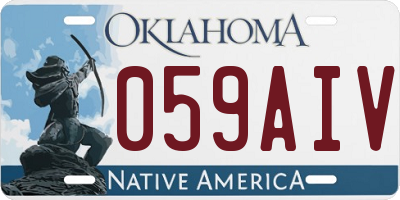 OK license plate 059AIV