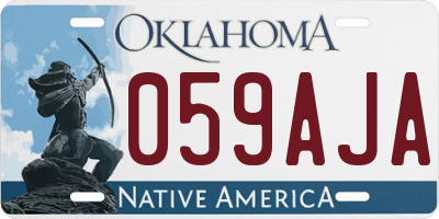 OK license plate 059AJA