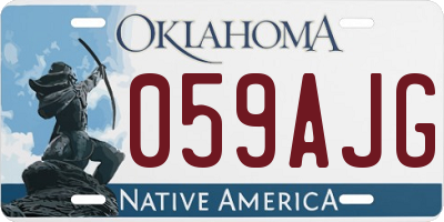OK license plate 059AJG