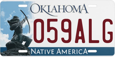 OK license plate 059ALG