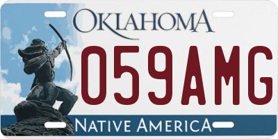 OK license plate 059AMG