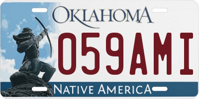 OK license plate 059AMI