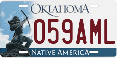 OK license plate 059AML