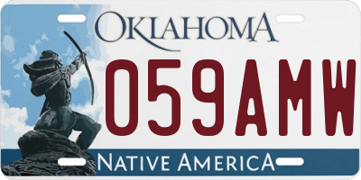 OK license plate 059AMW