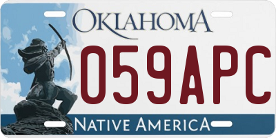 OK license plate 059APC