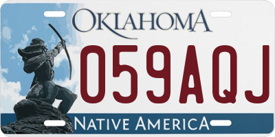 OK license plate 059AQJ