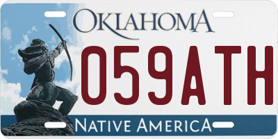 OK license plate 059ATH
