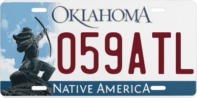 OK license plate 059ATL