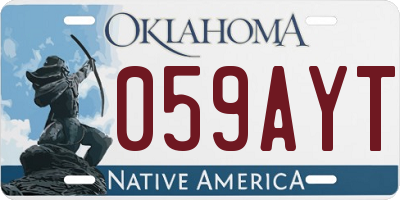 OK license plate 059AYT