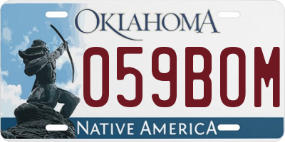 OK license plate 059BOM