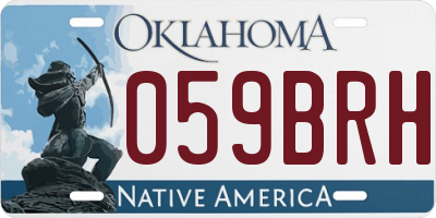 OK license plate 059BRH