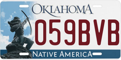 OK license plate 059BVB