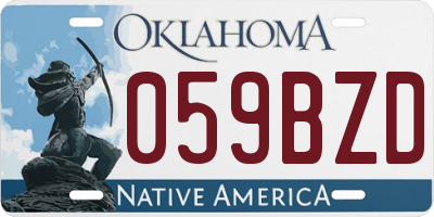 OK license plate 059BZD