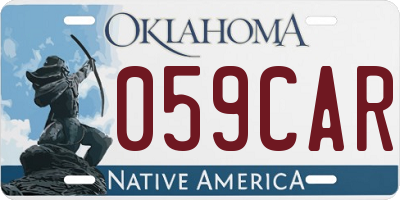 OK license plate 059CAR