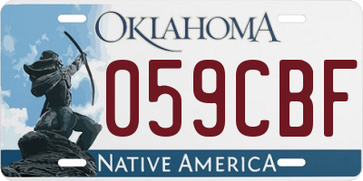 OK license plate 059CBF