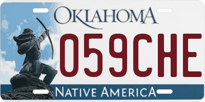 OK license plate 059CHE