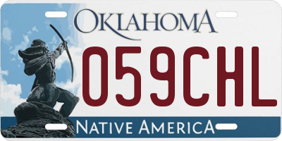 OK license plate 059CHL