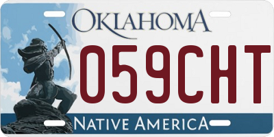 OK license plate 059CHT