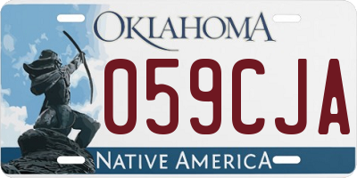 OK license plate 059CJA