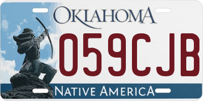 OK license plate 059CJB